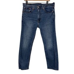 Levi Strauss 505 Mens Jeans W34 L32 Blue Wash Straight Fit Denim Pants